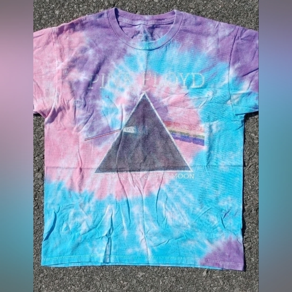Pink Floyd The Dark Side of the Moon Tie Dye T-Shirt Size Medium 2020 Band Tee